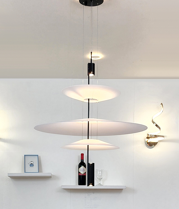 플라잉 3단(블랙 골드) LED식탁등 주방식탁조명